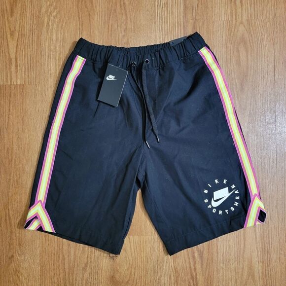 Nike Sportswear NSW Women's Woven Shorts Black White Size XS New Loose Fit - Picture 8 of 8